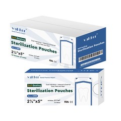 2000pc 2.25″ x 5″ Self Sealing Sterilization Pouches Autoclave, Sterilizer Bag