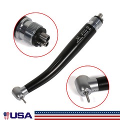 Dental High Speed Handpiece Push 4Holes Standard Head Turbine Black