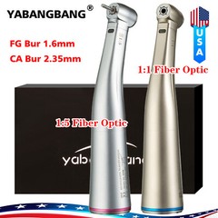 Dental 1:5 1:1 Fiber Optic LED Contra Angle Handpiece Fit NSK Electric Motor YBB