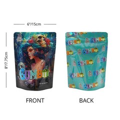 28g Mylar Zipper Bags | 5 Designs Mixed Horror Cartoon Packaging Bags for Gummy