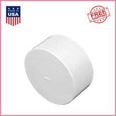6 in PVC S-D End Cap, Solvent Weld Sewer & Drain Pipe Closure