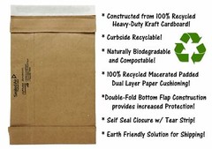 Eco Friendly Brown Kraft Heavy Duty Paper Padded Mailers! Cushioned Recyclable M