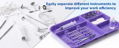 Dental Separate Autoclavable 135°C Divided Tray Plastic Set Up Trays 5 Color