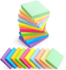 20 Pads Mini Sticky Notes 1.5×2 Inch 100 Sheets Bright Color Self Stick, New USA