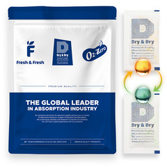 10 gram X 100 PK “Dry & Dry” Food Grade Orange Indicating Silica Gel Packets