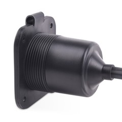 15A 125V AC Port Plug 14AWG Flanged Power Inlet Plug 18″ Extension Cord Boat RV