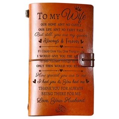 Gifts for Wife, Wife Gifts Leather Journal, Anniversary Birthday Mothers Day …