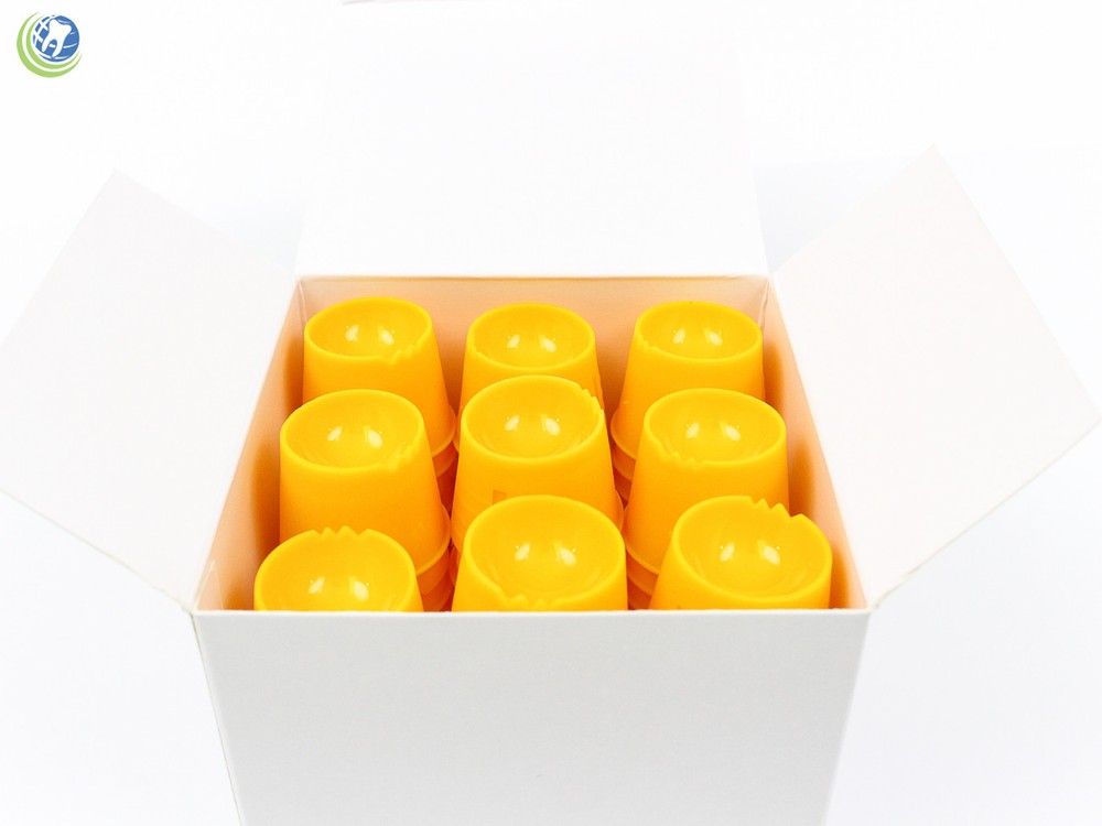 DENTAL DISPOSABLE PLASTIC DAPPEN DISH FOR ACRYLIC PROPHY 100 PCS YELLOW