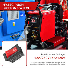 2Pieces HY35C Push Button Switch，2-Pin，16A/12A 125V/250V Rocker Switch for House