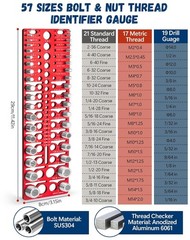 57 Nut and Bolt Thread Checker – Thread Checker Standard and Metric Bolt and Nut