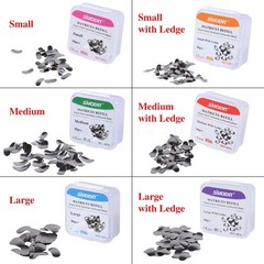 100 Pcs Dental Sectional Contoured Metal Matrices Refill Matrix Band Ledge 35um