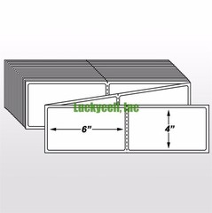 Fanfold 4×6 8000 Direct Thermal Shipping Labels Fanfolded For Zebra LP 2844
