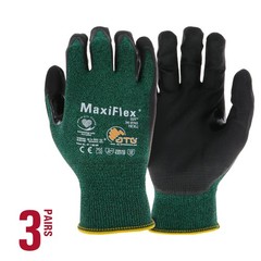 34-8743/L Maxiflex Cut, Green Engineered Yarn Shell, Blk Nitrile Microfoam Gr…