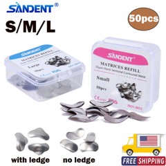 Dental Metal Matrices Matrix Band Sectional Contoured Refill Box S/M/L USA