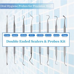GERMAN 24x Dental Tools Set Dentist Teeth Clean Plaque&tarter Remove Probe Picks