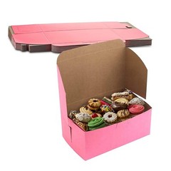 MT Products 8″ x 5″ x 3.50″ Clay Coated Pink Bakery Boxes Non-Window – 25 Pieces