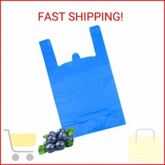 LazyMe T Shirt Bags Plastic Grocery Bags with Handles in Bulk for Shopping and R
