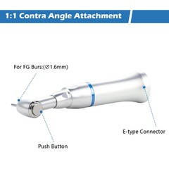 NSK Style Dental Slow/Low Speed Push Contra Angle Handpiece Fit FG 1.6mm Burs