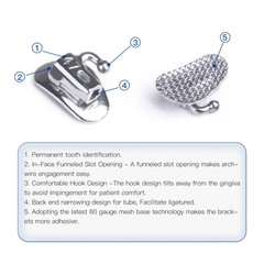 Dental Orthodontic Bondable Buccal Tubes 1st/ 2nd Tubes Roth /MBT 022 AZDENT