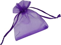 100pcs Sheer Organza Favor Bags 3×4” Jewelry 1 Count (Pack of 100), purple