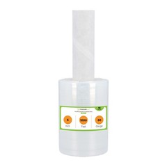 12 Rolls 5″x1000′ 60 Ga Extended Core Clear Stretch Wrap Banding Film w/ Handle