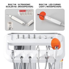 360° Swivel Dental Hygiene Prophy Handpiece Air Motor 4 Holes W/ 4:1 Nose Cone