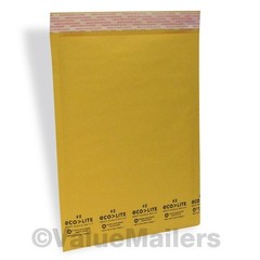 200 #2 8.5×12 Kraft Ecolite Bubble Mailers Padded Envelopes Bags 100 % USA
