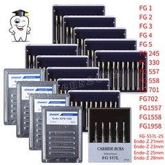1-10 Packs Dental Carbide Burs For High Speed Handpiece FG 1 2 3 4 330 7901 7408