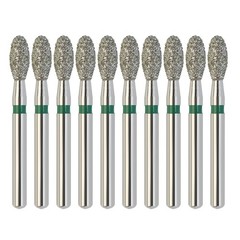 Football Diamond Burs FG Friction Grip Dental Multi-Use Green Red Yellow 368 379