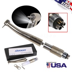 SANDENT Dental Fiber Optic LED High Speed Handpiece fit w/ NSK 6 Hole Coupler ty