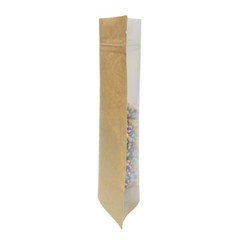 50/100 Clear Kraft Paper Resealable Stand Up Zipper Seal Lock Pouch Food Storage