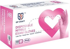 GP Craft Medical Nitrile Gloves 3.5Mil Powder Latex Free Disposable (100pcs)