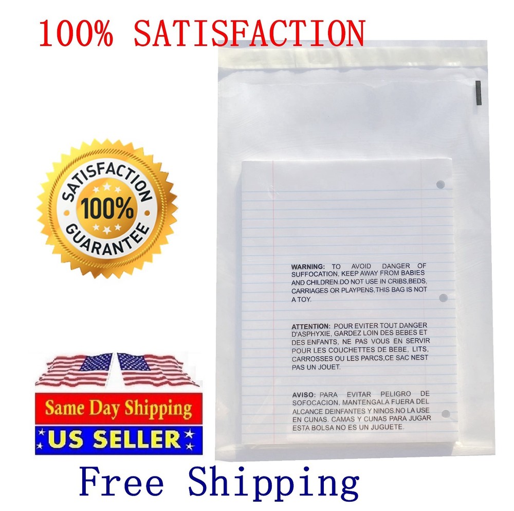 200 12×16 Self Seal Suffocation Warning Clear Poly Bags 1.5 mil – ST ShipMailers