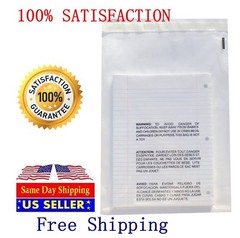 200 8×10 Self Seal Suffocation Warning Clear Poly Bags 1.5 mil Free Shipping