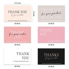 300PCS Thank You For Supporting My Business Cards 2 x 3.5 Inches Thank You Ca…