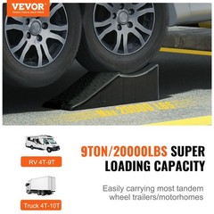 VEVOR 1Piece Vehicle Ramp 20000 lbs/9 Ton Capacity Car Service Ramp, Black