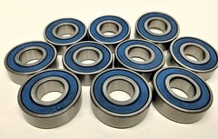 (10) 6203-2RS Premium Rubber Seal Ball Bearing C3 EMQ, 17x40x12, 6203 2RS 6203rs