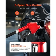Uimoso 3/4 in NPT Automatic Fuel Nozzle with 13/16 in Spout and Auto Shut-Off