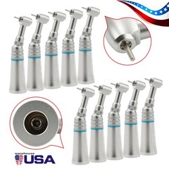 10Yabangbang Dental Low Speed Contra Angle Handpiece Push E-type Fit FG1.6mm Bur