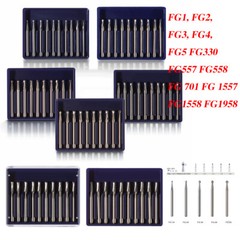 Dental Carbide Burs FG1/2/3/4/5/6/7/8 Round for High Speed Handpiece 10 -100Pcs