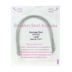 100pcs Orthodontic Archwire Stainless Steel Brace Wires Natural Round Rectanglar