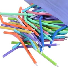 100PCS New Dental Polishing Polisher Prophy Cup Brush Nylon Latch Flat Type NO.1
