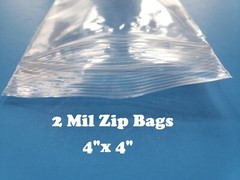 4″x4″ Clear 2 Mil Plastic Zip Seal Bag Reclosable Top Lock 2Mil Small Baggies