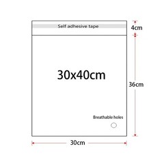 100PCS Clear Poly Bags OPP Cellophane Plastic Cello Bag Self Adhesive US