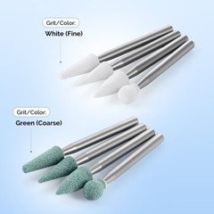 Dental LED Fiber Optic High Speed Handpiece/Polishing White/ Green Stone FG Burs