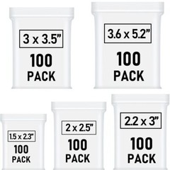 Small Plastic Bags Mini Zip Lock Bags for Jewelry Pill Candy Assorted 500 Pcs