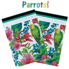 10×13″ Peacock and Parrots Combo Pack, Quality Bird Designer Mailer Shipping Bag