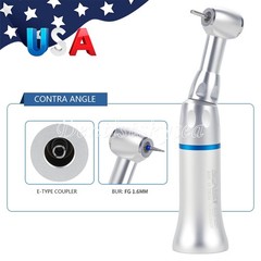 Dental Low Speed Handpiece Push Button Fit FG 1.6mm Burs Contra Angle