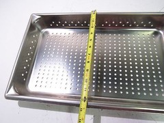 20″ X 12″ X 2-1/2″ STAINLESS STEEL STEAM PAN RECTANGLE PERFORATED FULL SIZE