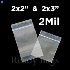 Small Clear Zip Lock 2×2″ 2×3″ Bags 2 Mil Reclosable Zipper Seal Jewelry Baggies